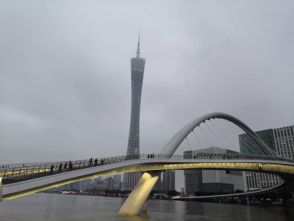 haixin bridge and canton tower